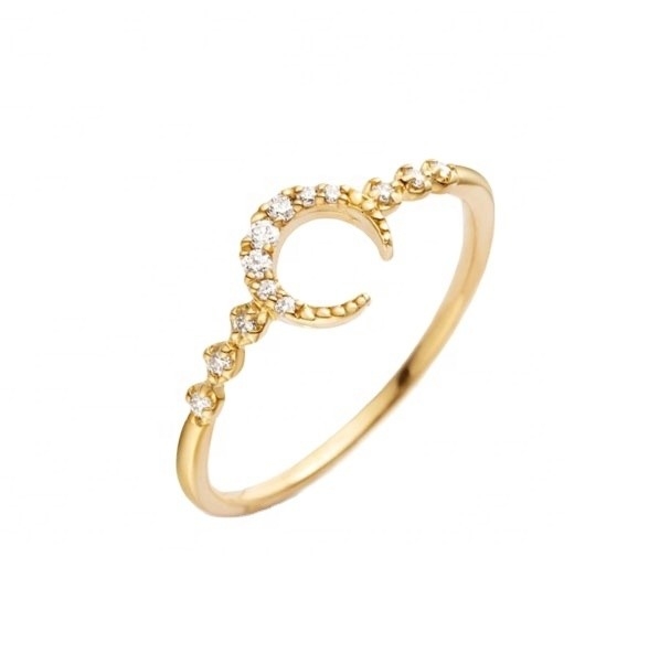 Mensen fijne Sterling zilver 925 Custom Moon Ring met 14k 18k 24k goud uit Brazilië 2022
