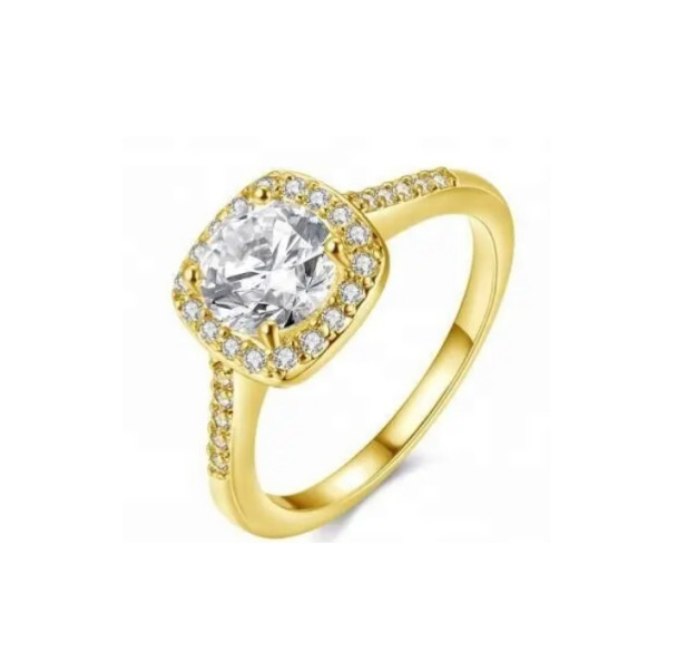 Diamant 18K vergulde ringen maat 5 - maat 10 Vrouwen verlovingsring