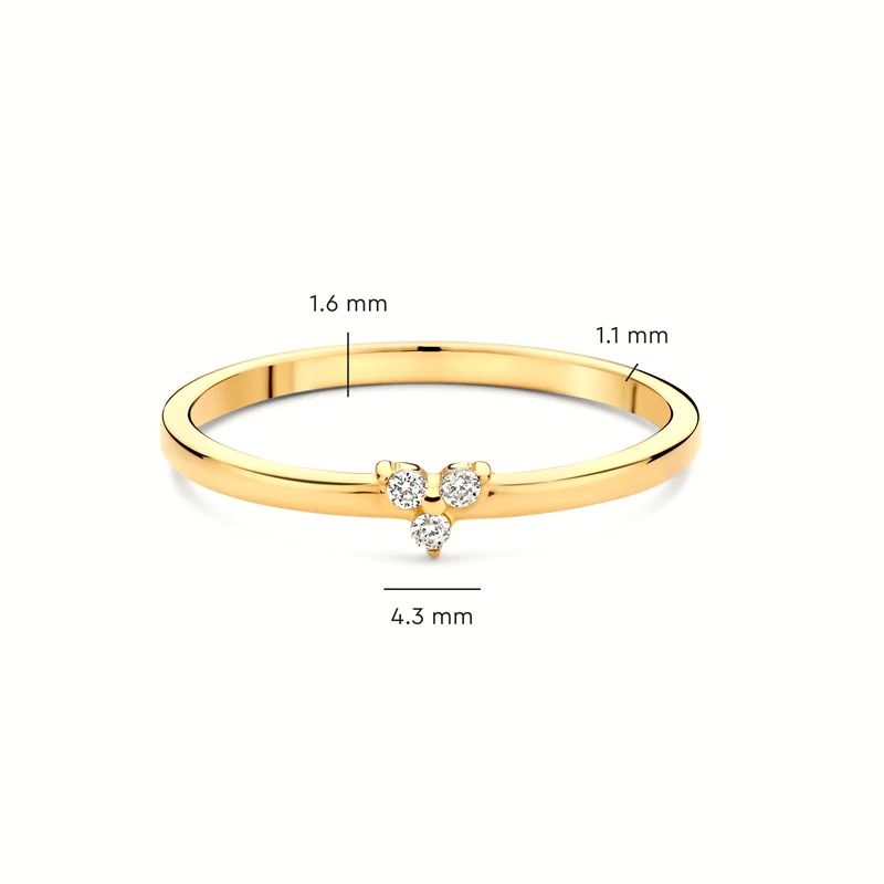 925 Sterling Zilveren Vergulde CZ Lotus Ring voor Vrouwen