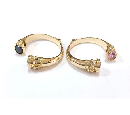 Platering Messing Armband Armbanden Manschet Juwelen Granaatstenen Zilveren Juwelen Glitter CZ
