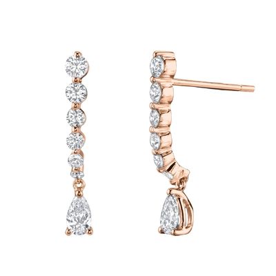 925 Sterling Silver White Pear Drop Cubic Zircon oorbellen voor klantenbehoeften