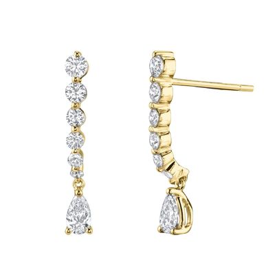 925 Sterling Silver White Pear Drop Cubic Zircon oorbellen voor klantenbehoeften