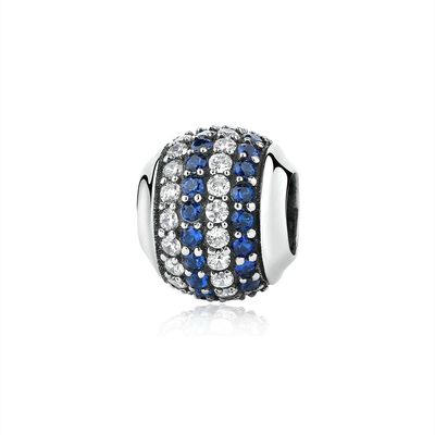 Mode Wit en Blauw CZ 925 Sterling zilver Juwelen maken Accessoires