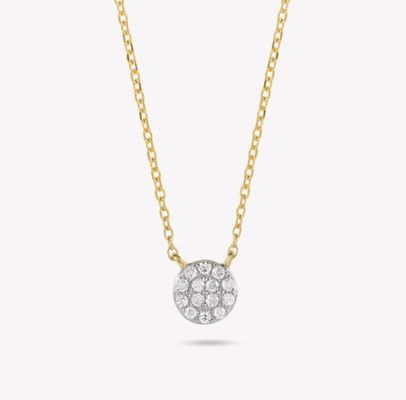 Kleine 18K gouden CZ diamanten ketting voor meisjes in klassieke stijl