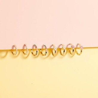 925 sterling zilver 14k goud geplatte glinsterende hart meisjes hoop oorbellen perfect voor dagelijks dragen
