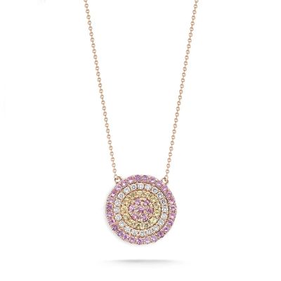 Blauw en wit CZ ketting cirkel in de vorm van 925 Sterling zilver voor meisjes' prachtige look