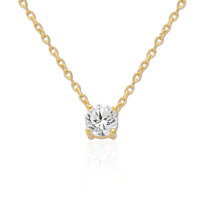 ODM 8mm Sterling zilveren ketting Duidelijke CZ 18k Goud beklede ketting