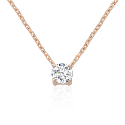 ODM 8mm Sterling zilveren ketting Duidelijke CZ 18k Goud beklede ketting
