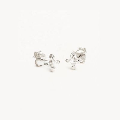 925 Sterling zilveren bloemstok oorbellen Kleine grootte voor dagelijks gebruik