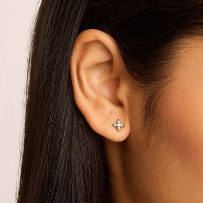 925 Sterling zilveren bloemstok oorbellen Kleine grootte voor dagelijks gebruik
