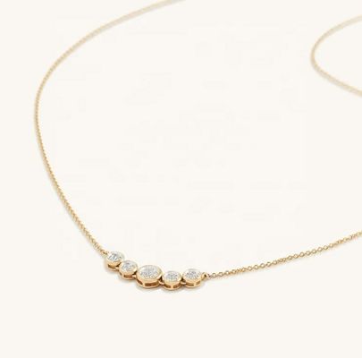 Rhodium 18k goud halsketting vrouwen 1,2 mm witgoud Cz hanger