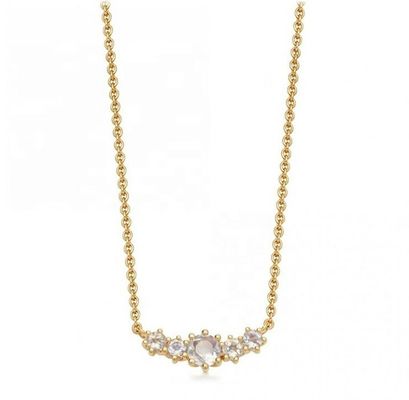 Goud geplatte 925 Sterling zilver rubijn edelsteen halsketting met kabelketen