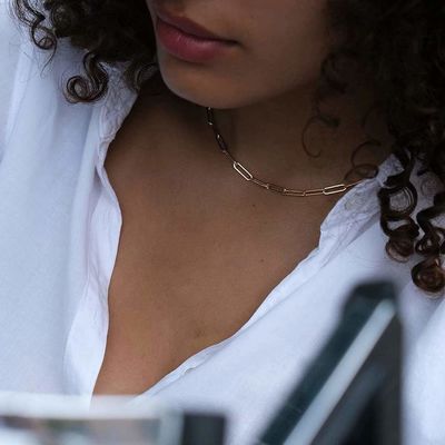 Handgemaakte 925 Sterling zilver dubbele hanger paperclip stapel ketting met 30 dagen levering