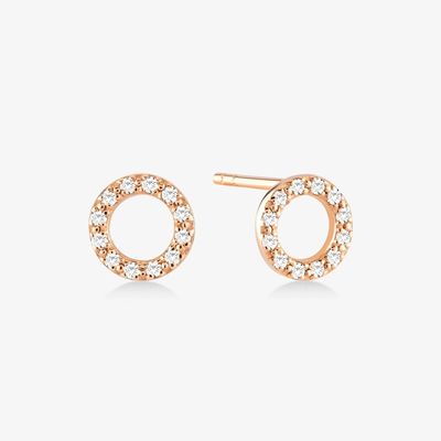 18K goud geplatte 925 Sterling zilver klassieke stud oorbellen voor meisjes mode accessoire
