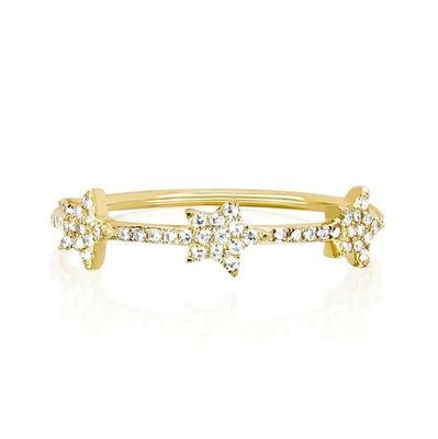 18K goud geplatte zilver CZ ster verklaring ringen voor vrouwen Micro Pave Setting gecertificeerd