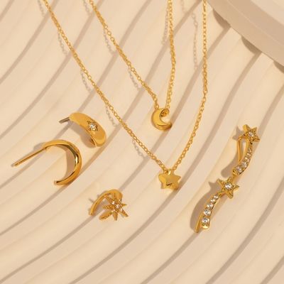 Certificaat Type Derde partij beoordeling 925 Sterling zilver North Star Half Hoop oorbellen