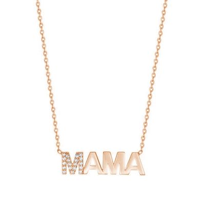 Verloving 2022 Unieke MAMA 18K Gold Groothandel Moedersdag Geschenken 925 Sterling Zilveren Halsketting Juwelen