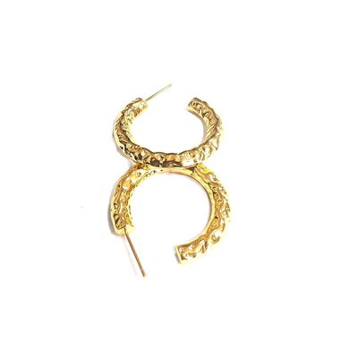 ODM 18K Gold Tube Hoop Ohrringe Gele Gold Plating Tubulaire Hoop Ohrringe
