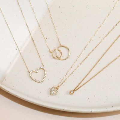Verbazingwekkende 18K goud fijne romantische hart ketting