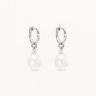 925 Zilveren Huggie Pearl Drop Oorbellen ZIRCON Huggie Oorbellen Met Pearl Drop
