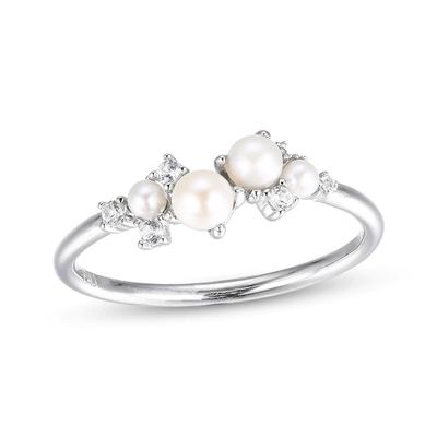Witte CZ stapelbare 925 Sterling zilveren ringen maat 3-10 Parel verlovingsringen