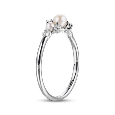 Witte CZ stapelbare 925 Sterling zilveren ringen maat 3-10 Parel verlovingsringen