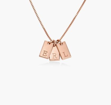 Baguette 18K Goud gevulde hanger persoonlijke handgemaakte Messing hanger halsketting