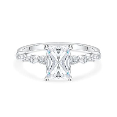 Vintage handgemaakte 18K goud baguette gesneden steen verlovingsring Vintage stijl voor vrouwen