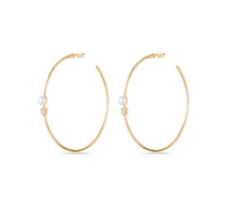 925 Sterling zilveren hoop oorbellen 4 mm-4,5 mm zoetwater parel oorbellen