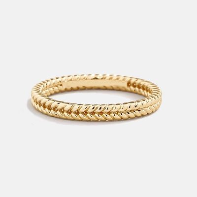 Fijne sieraden 18K goud geplatte 925 Sterling zilver tarwe ring voor vrouwen