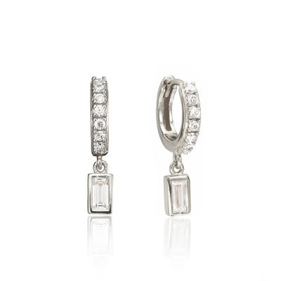 Goud geplatte 925 Sterling zilveren earrings voor verlovingsdag.
