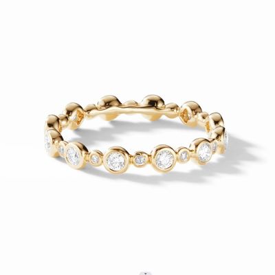 Classics Zircon Eternity Band Goud bekleed Juwelen US maat 10 Clear CZ Ring