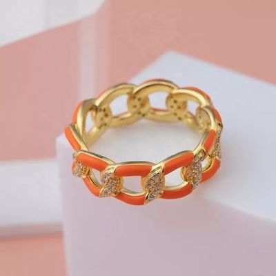 925 Sterling Zilveren Twist Ring Goudgeplatte Emaille Vrouwen Verlovingsbanden