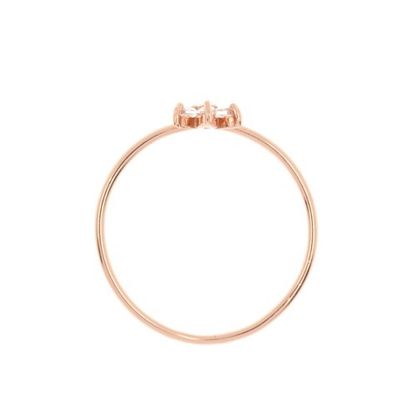 Elegant 18K goud Vermeil Vier Topaz Edelstenen Bloem 925 Sterling Zilveren Ringen