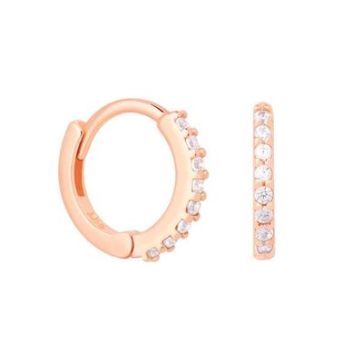 ODM 925 Sterling zilveren hoop oorbellen medium met kleine 18K goud vermeerdering