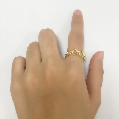 Delicaat ketenvorm CZ Diamanten Eeuwigheid Ringen 925 Sterling zilver voor mannen sieraden