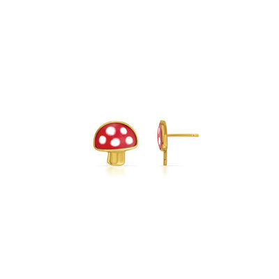 Chubby Mushroom oorbellen 925 Kinderen Sterling zilveren oorbellen