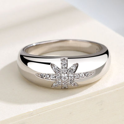 Unisex Alibaba-Online-Winkelen Goud geplatte Starburst Band Ringen in Sterling zilver 925
