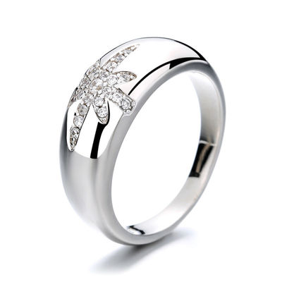Unisex Alibaba-Online-Winkelen Goud geplatte Starburst Band Ringen in Sterling zilver 925