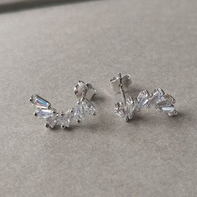 Zirconia-oordopjes voor vrouwen Vermeil sieraden Iced Ohrringe
