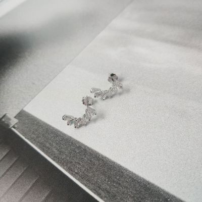 Zirconia-oordopjes voor vrouwen Vermeil sieraden Iced Ohrringe