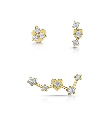 OEM Constella stud oorbellen 925 18k witgoud stud oorbellen