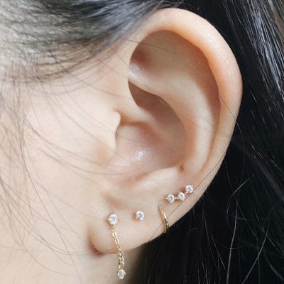 OEM Constella stud oorbellen 925 18k witgoud stud oorbellen