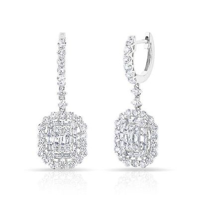 Witte CZ oorbellen 925 Sterling zilver klassieke stijl voor verloving en bruiloft