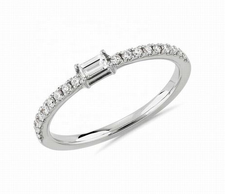Fijne sieraden 925 Sterling zilveren ring met groene of witte stenen en 18 karat goud