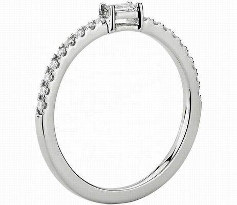 Fijne sieraden 925 Sterling zilveren ring met groene of witte stenen en 18 karat goud