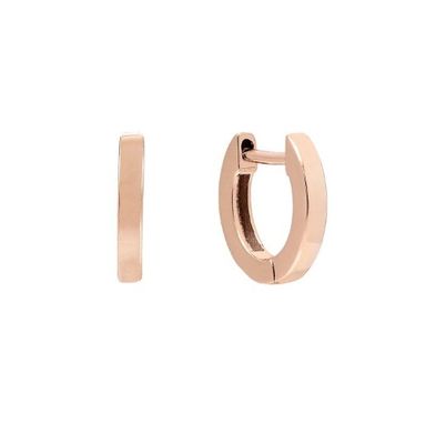 Minimalistische trendy Huggies 925 Sterling zilver Unisex oorbellen met 18K goud