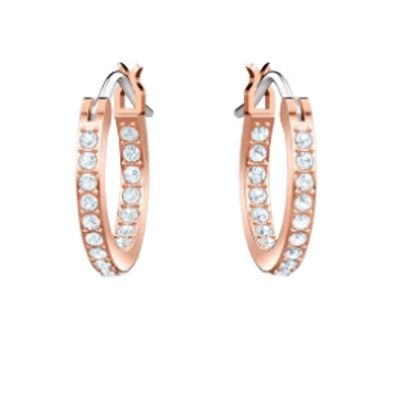 Elegante oorbellen Blauw Wit Cz 925 Sterling Zilver Dangle Hoop Oorbellen Voor Vrouwen