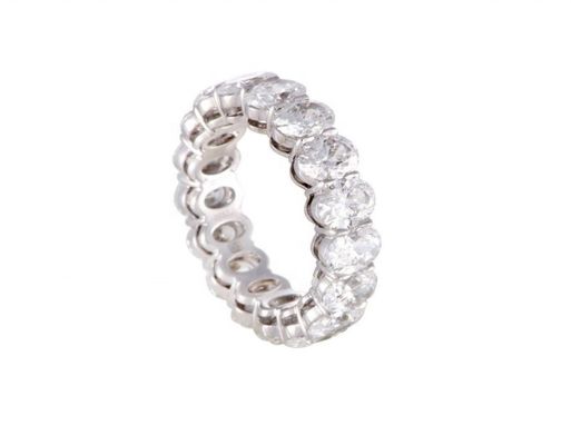 Duidelijke CZ Ovale Eternity Band Ring Juwelen Type Vrouwen Zilveren Eternity Ring