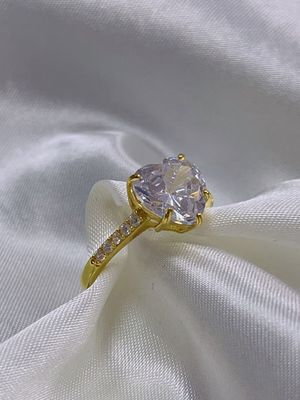 Micro Insert Inlay Technology Hart gesneden CZ Stone 925 Sterling zilver verlovingsringen